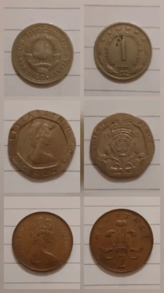 Lotto di 6 monete da collezione 30€