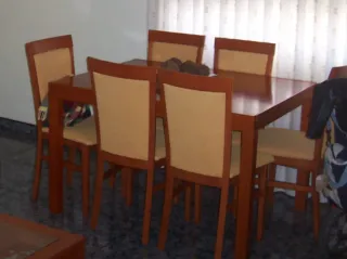 Sillas de comedor (6 unidades) Mesa extensible