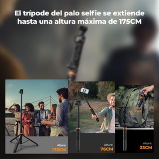 K&F CONCEPT MS24 Trípode Selfie 175cm