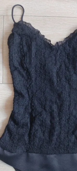 Body Bershka Negro Encaje
