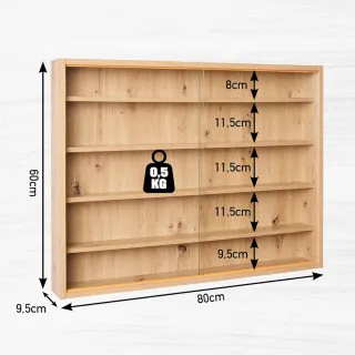 Vitrina expositora madera y cristal
