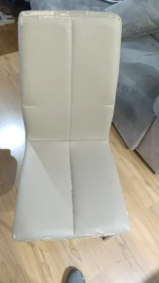 Sillas polipiel piedra (beige/gris)