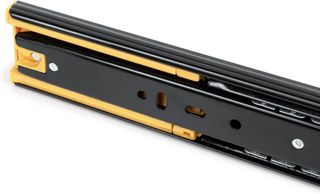 10x Guías cajón 45x600mm cierre suave negras