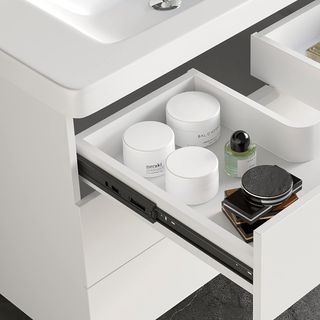 10x Guías cajón 45x600mm cierre suave negras