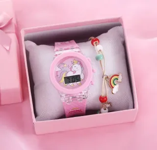 Reloj infantil unicornio con pulsera