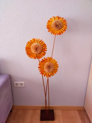 Adorno de girasoles secos
