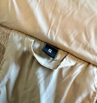 Chaqueta acolchada mujer beige talla S