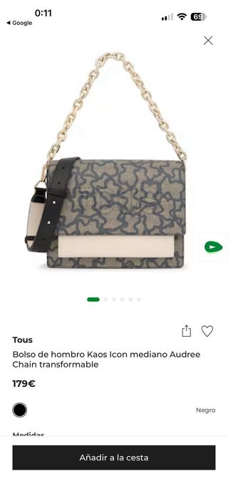 Bolso Tous Audree Kaos Icon Cadena Beige