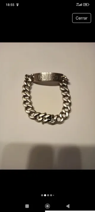 Pulsera Plata Ley No Me Olvides Años 70