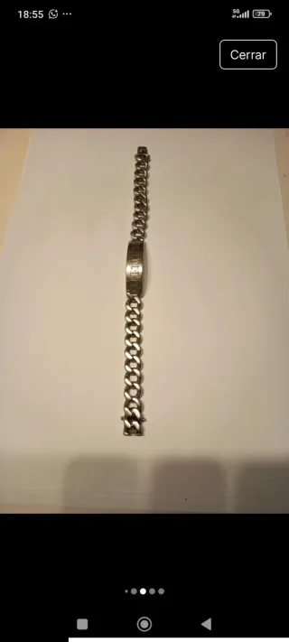 Pulsera Plata Ley No Me Olvides Años 70