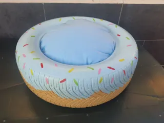 Cama Mascota Donut Rueda Reciclada