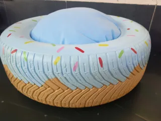 Cama Mascota Donut Rueda Reciclada
