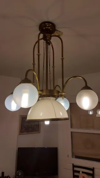 Lámpara de Bronce Estilo Siglo XIX