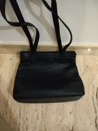 Bolso Negro-Azul Marino de piel