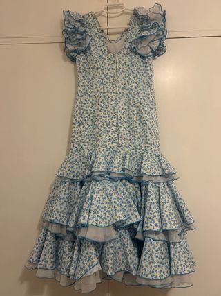 Vestido estampado floral volantes