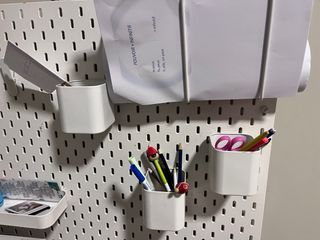 Tablero Perforado IKEA SKADIS Blanco + accesorios