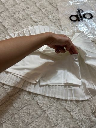 Alo Yoga Falda Pantalón Tenis Blanca Talla S/M