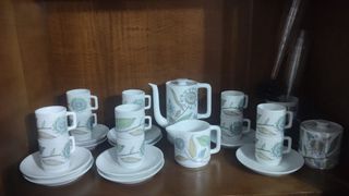 Juego de café vintage porcelana floral
