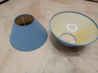 2 tulipas de lámpara pequeñas celestes