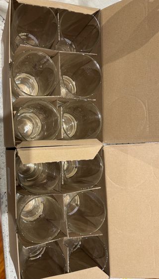 12 Bicchieri Peroni in Vetro nuovi di pacco