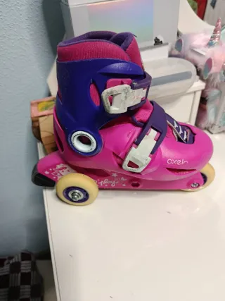 Patines infantiles rosas y morados