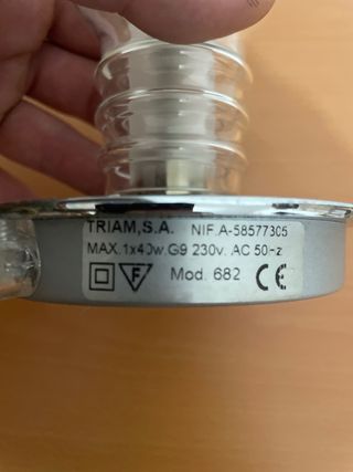 Lámpara Diseño Bombilla Transparente