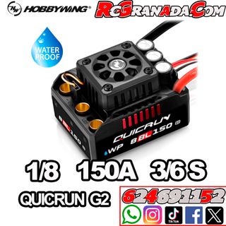 Variador 150A 6S Hobbywing Quicrun 8BL150 G2