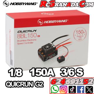 Variador 150A 6S Hobbywing Quicrun 8BL150 G2