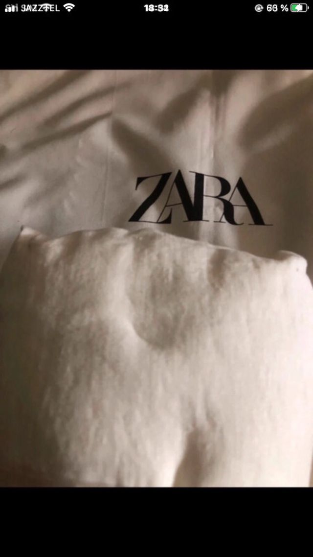 Fundas Cojín Lino Zara Home crema