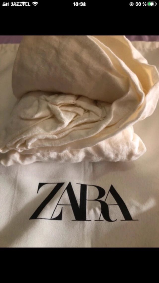 Fundas Cojín Lino Zara Home crema