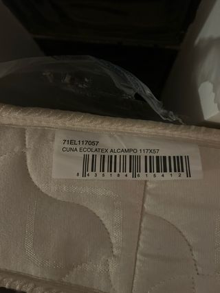 Cuna madera + colchón