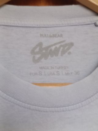 Camiseta Pull&Bear S Azul Money Oversize Urban