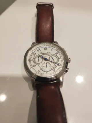 Reloj Massimo Dutti Cronógrafo Marrón/Plata