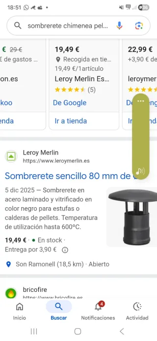Sombrerete para chimenea metálico nuevo