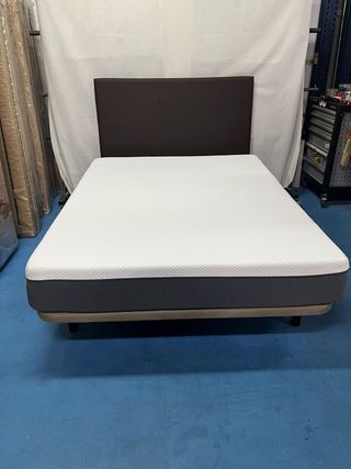 Base tapizada y colchón 150x190