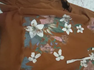 Sudadera Shana mostaza flores XL