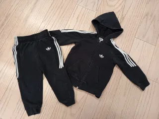 Tuta Adidas Bambino 2-3 Anni Unisex Nera