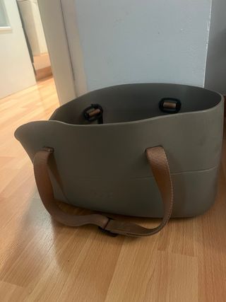 Transportín para mascotas gris/beige