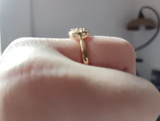 Anillo Plata 925 Baño Oro Cubic Zirconia