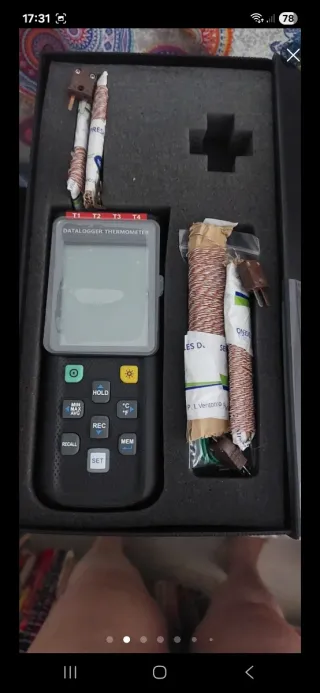 -Termómetro DataLogger Multicanal,