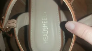 Sandalias cuña beige/marrón talla 39