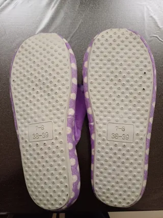 Pantofole viola a pois n. 38/39