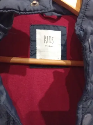 Chaqueta acolchada niño azul, talla 7
