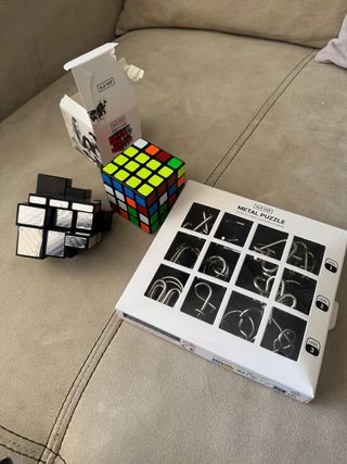 Pack Puzzles Metálicos y Cubo Mágico