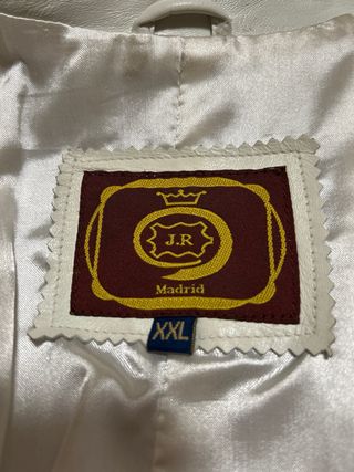 Chaqueta americana cuero blanco