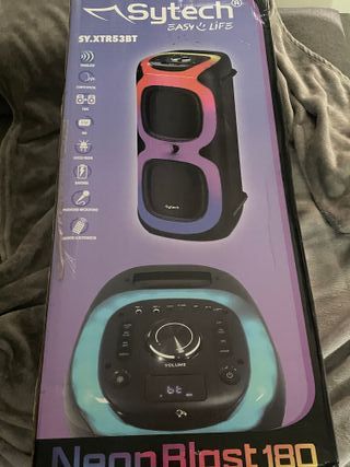 Altavoz Sytech Neon Blast 2x8 60W Negro