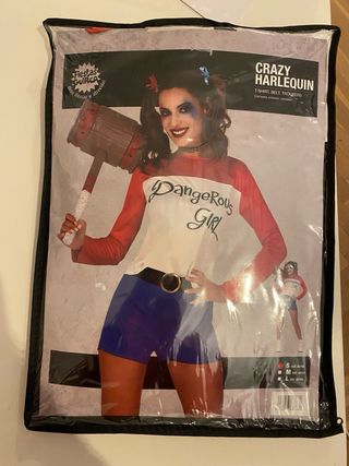 Disfraz Crazy Harlequin Talla S