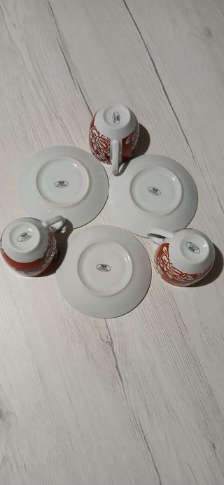 Set 3 Tazzine Caffè Il Castello Rosse