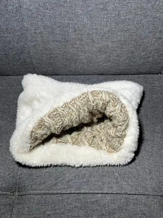 Scaldacollo reversibile beige/marrone