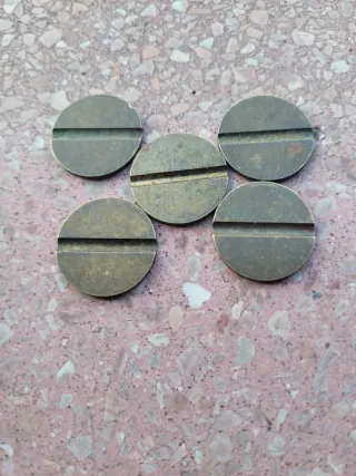 Lote 5 fichas antiguas Teléfono